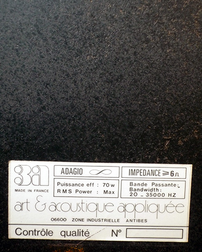 Art et Acoustique Appliquee Adagio Infinie V1